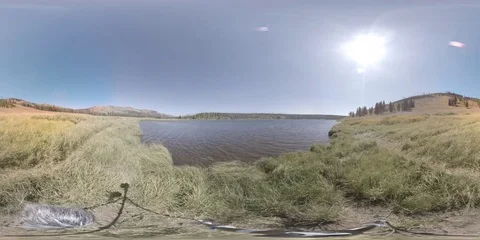 Cascade Lake in Yellowstone Stock Footage 80198888