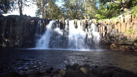 Cascade in Mauritius Stock Footage 126985911