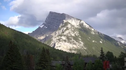 Cascade Mountain In Banff, Alberta Vídeo Stock 244946959