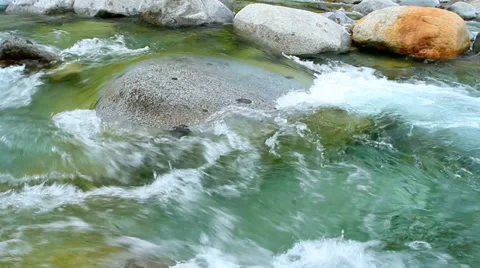 Cascade in the mountain river. Stock Footage 39724786