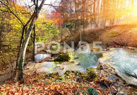 Cascade mountain river Stock Photos