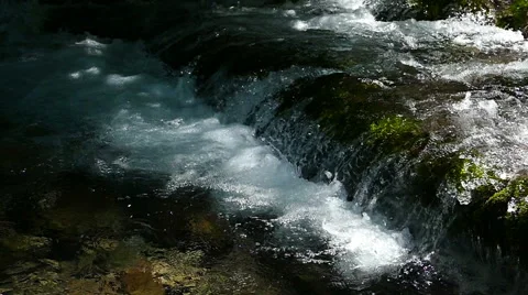Cascade, Mountain river, Slow motion Stock Footage 52427954