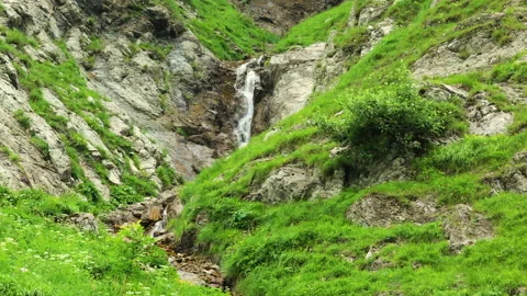 Cascade of a mountain stream Stock Footage 133817471