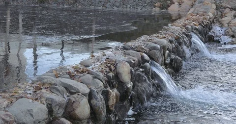 Cascade pond in the park 스톡 동영상 98541042