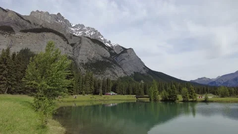 Cascade Ponds in Banff, Alberta, Canada. Stock Footage 159022136