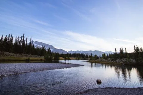 Cascade Ponds, Banff, Canada Stock Photos