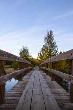 Cascade Ponds Bridge, Canada Stock Photos