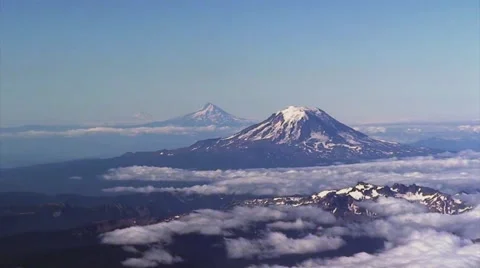 Cascade Range Ariel Stock Footage 50644814