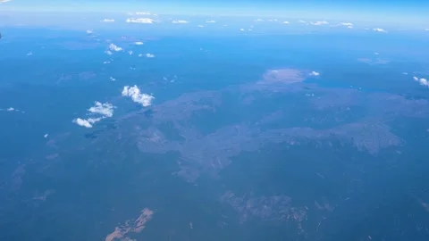 Cascade Range Wilderness POV from Airplane Window, Oregon Stock Footage 341992777