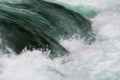 Cascade on rapid river close up Stock Photos