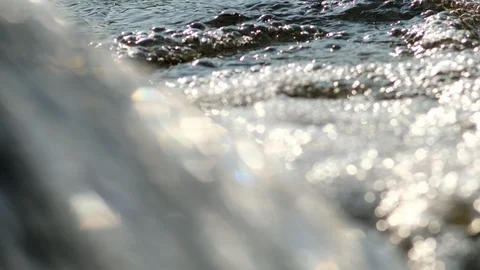 Cascade on the river enns in austria 库存影片 126895279