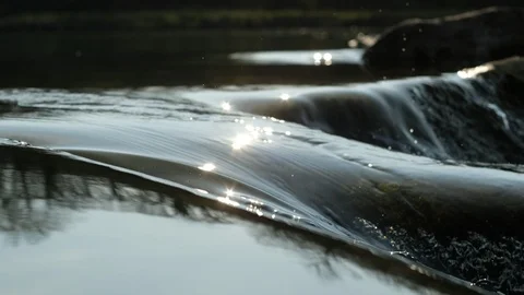 Cascade on the river enns in austria Stock Footage 126895527