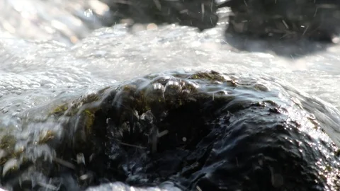Cascade on the river enns in austria 库存影片 126895749
