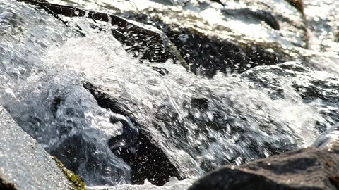Cascade on the river enns in austria Stock Footage 126895904