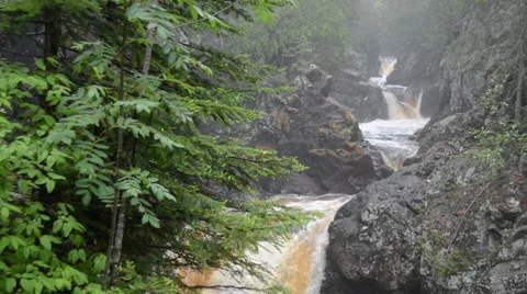 Cascade river falls 2 minnesota state park Stock Footage 31041903