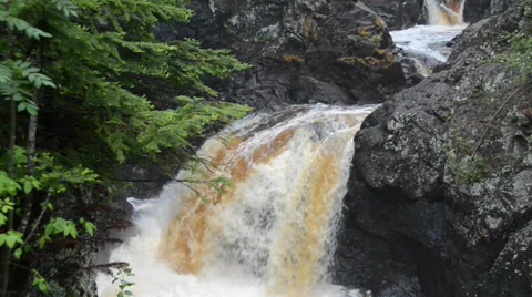 Cascade river falls 3 minnesota state park Stock Footage 31042000