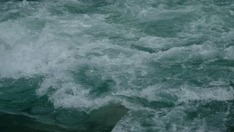 Cascade in the river isel in east tyrol, austria Stock Footage 126774331