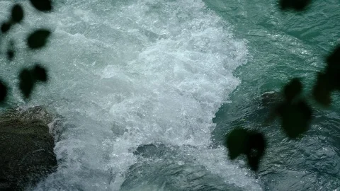 Cascade in the river isel in east tyrol, austria Stock Footage 126774451