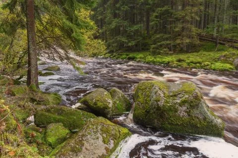 Cascade on the river Stock Photos