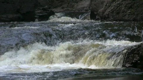 Cascade River Waterfalls Stock Footage 737248