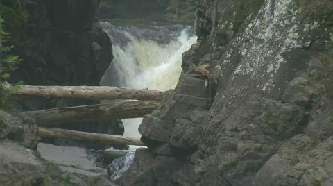 Cascade River Waterfalls Stock Footage 737294