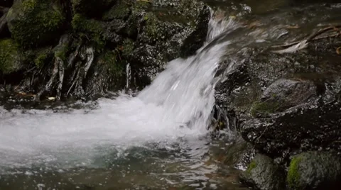 Cascade Rocks With Audio Stock Footage 7901451