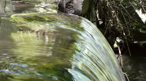 Cascade Side View With Audio Stock Footage 8526376