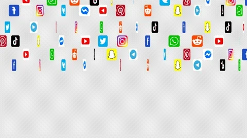 Cascade social logos Stock Footage 233956354