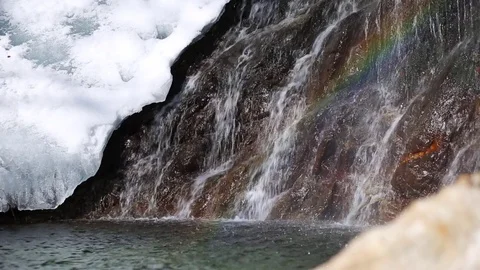 Cascade in spring Video stock 79560164