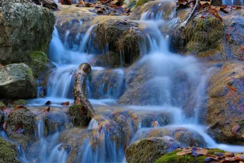 Cascade of waterfall Stock Photos