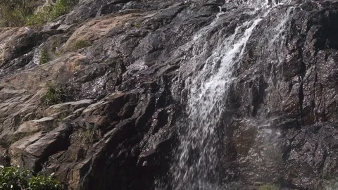Cascade waterfall in picturesque jungle rainforest Stock Footage 111440593