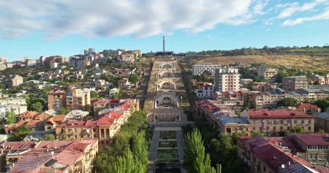 Cascade in Yerevan Stock Footage 161753339