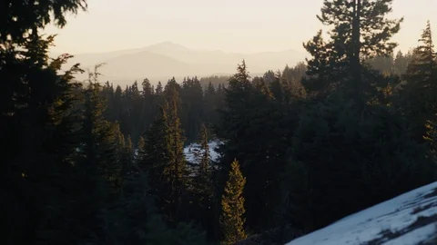 Cascades Mountain view Spring/Fall  Stock Footage 99803530