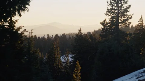 Cascades Mountain view Spring/Fall  Video stock 99803555