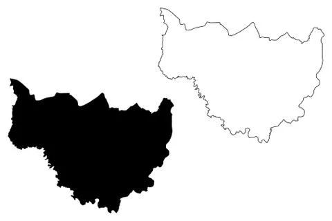 Cascades Region map vector.... Stock Illustration