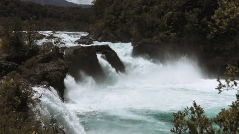 Cascades at the slopes of the volcano Stock Footage 111638525