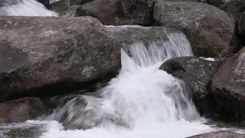 The Cascades of the Studeny Potok Waterfall Stock Footage 104011593