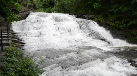 Cascadilla Gorge Fall #1, Ithaca, New York. 1080/30 35s Stock Footage 39963222