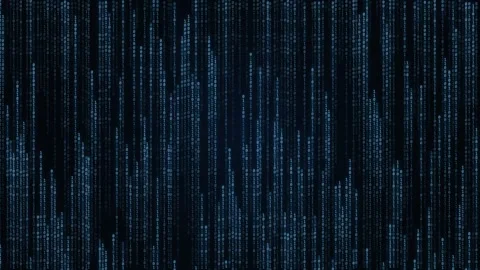 Cascading Blue Data Stream on Dark Background Stock Footage 327337917