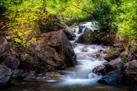 Cascading brook Stock Photos