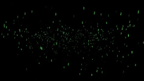 Cascading Code - Alpha Matte - 4K Stock Footage 82824531