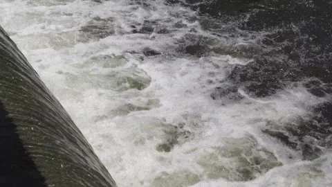 Cascading Dam Water Stock Footage 327551226