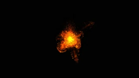 Cascading fire explosion motion graphics with night background Stock Footage 160114125