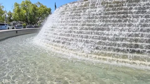 Cascading Fountain Texture Stock Footage 335619773