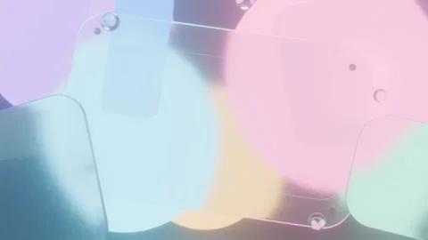 Cascading Frosted Glass UI Interface Cards, Floating Kinetic Glassmorphism .. Stock Footage 346647260