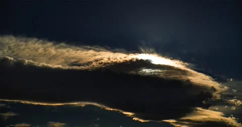 Cascading lenticular clouds with surreal motion in the early evening. Stock Footage 339092336