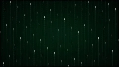 Cascading Matrix Binary Data Stream Waterfall with glowing emerald green code co 스톡 동영상 346019280