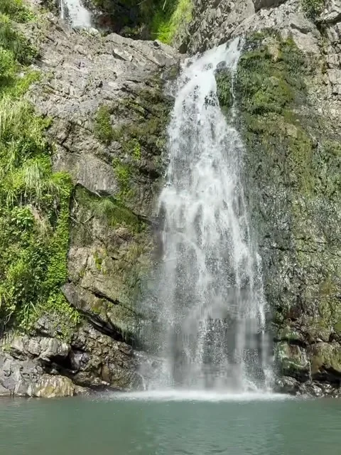 Cascading Mountain Waterfall and Pool Stock Footage 341317408