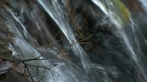 Cascading Stream Extreme Close Up Stock Footage 846067