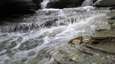 Cascading stream flowing in 4k Video stock 54562186